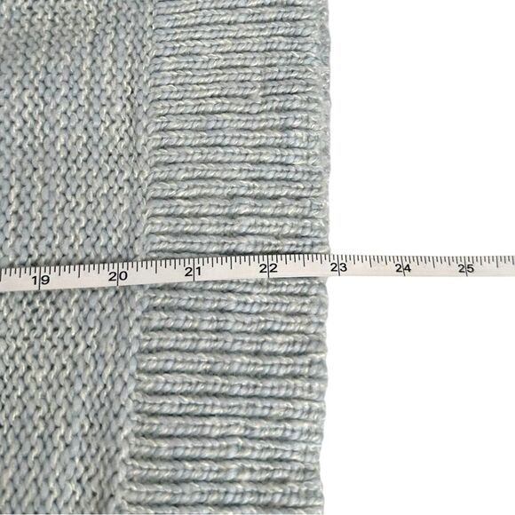 Haven Well Within Blue Wool Blend Knit Funnel Turtleneck Sweater Medium - Picture 6 of 6